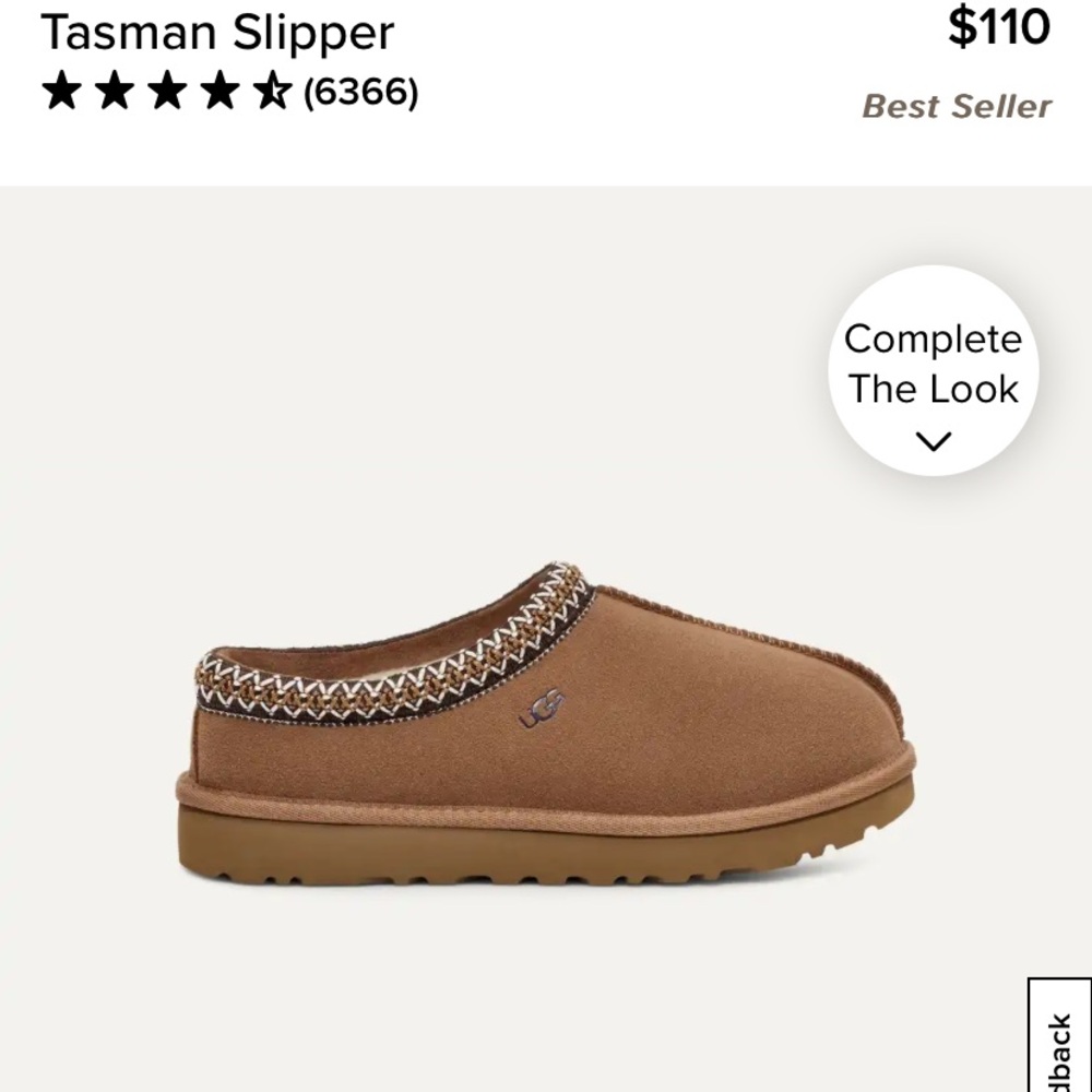 Brand new UGG Tasman slipper in chestnut